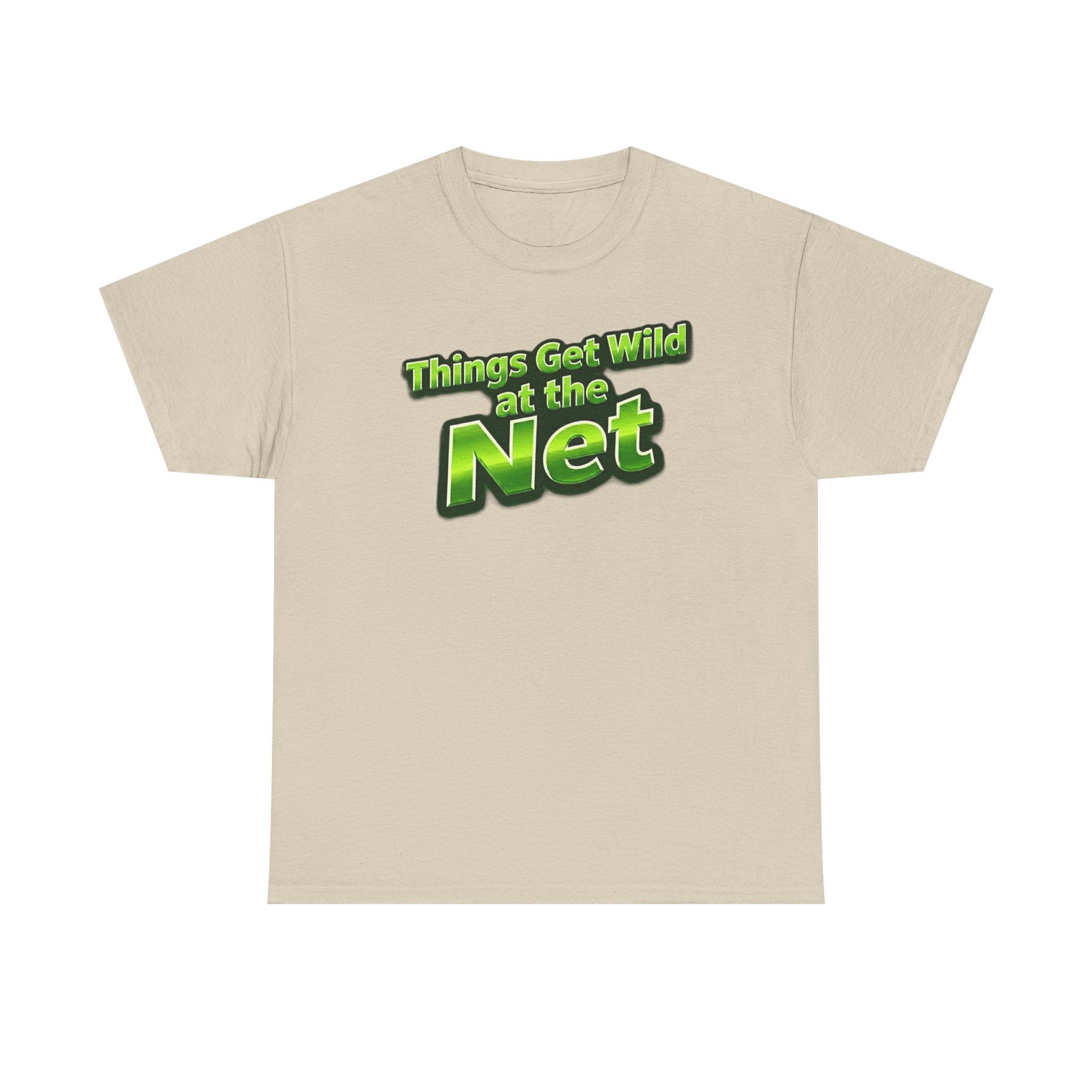 "Things Get Wild at the Net" Pickleball T-Shirt — 100% Cotton T-Shirt Unisex