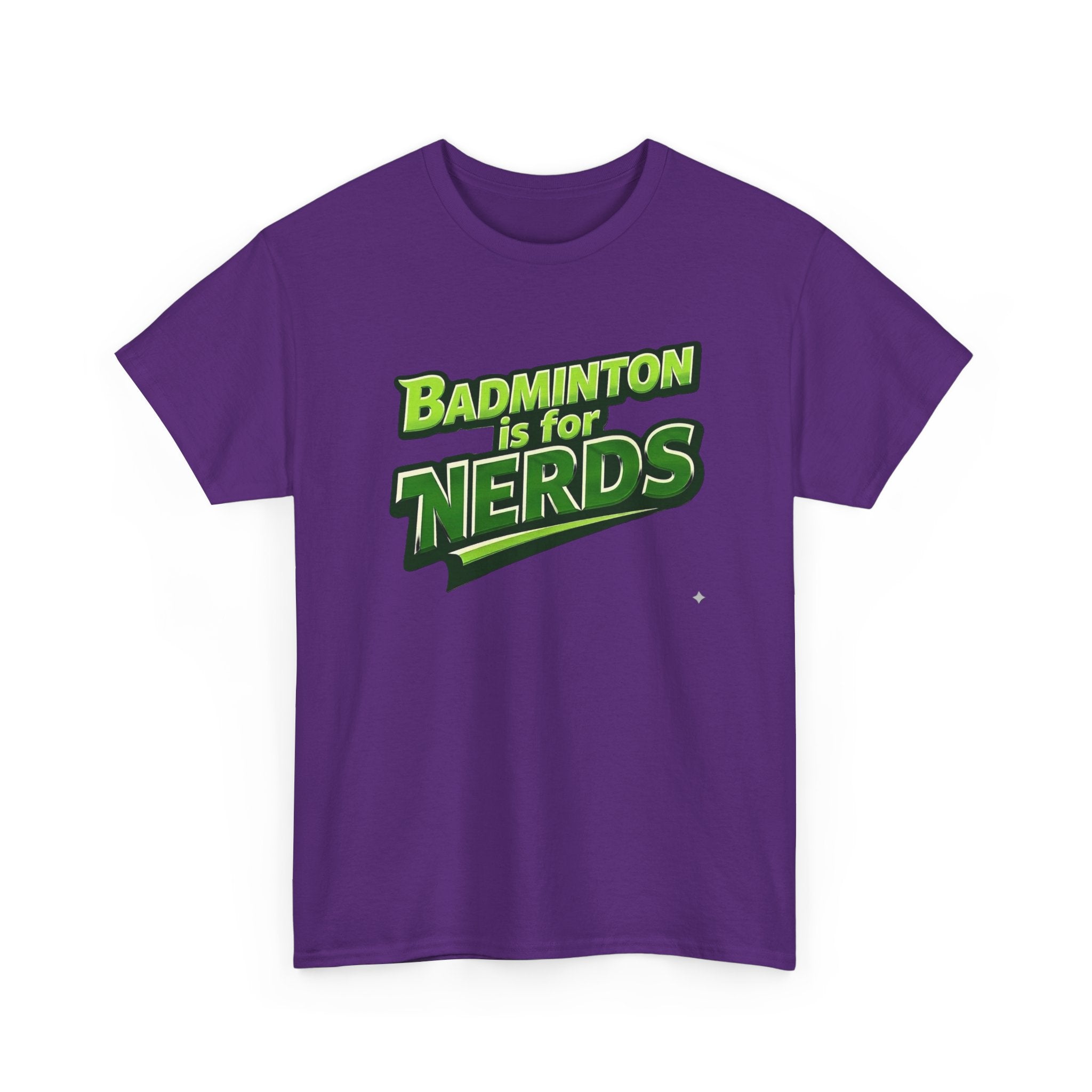 "Badminton is for Nerds" Pickleball T-Shirt — 100% Cotton Two Sided T-Shirt Unisex