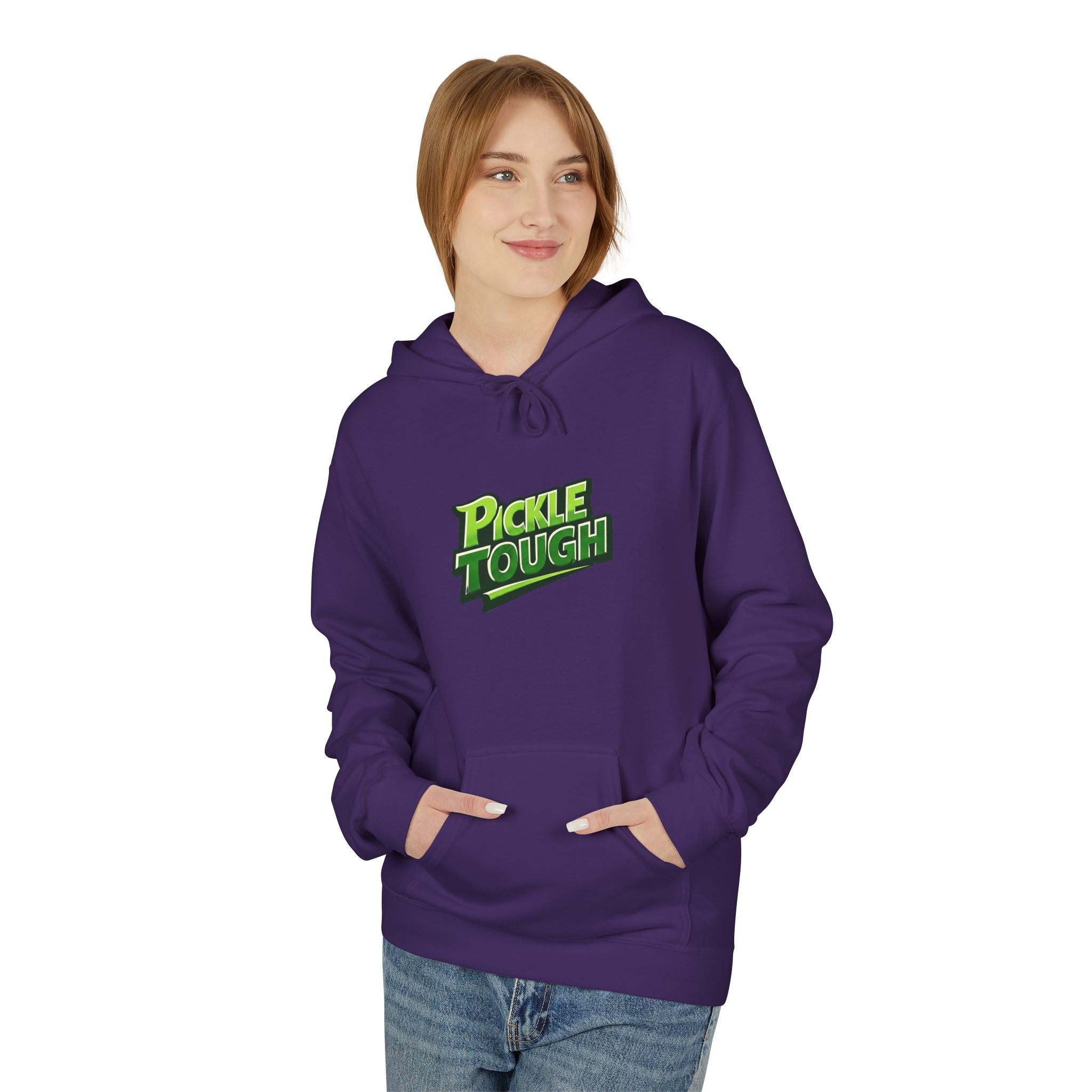 Pickle Tough Logo  Pickleball Hoodie - Hooded Sweatshirt Pullover