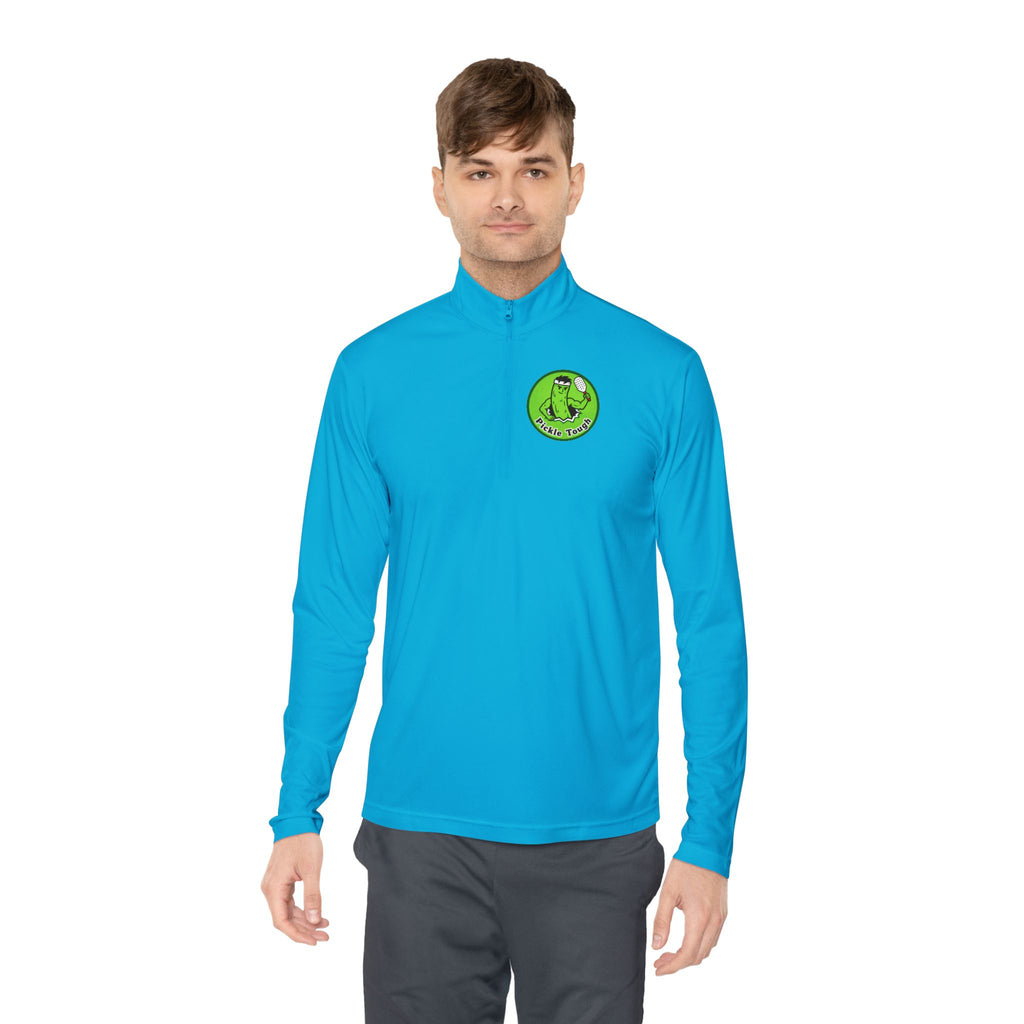 Pickle Man Retro Logo Quarter-Zip Pullover | Quarter-Zip Long Sleave Shirt Unisex