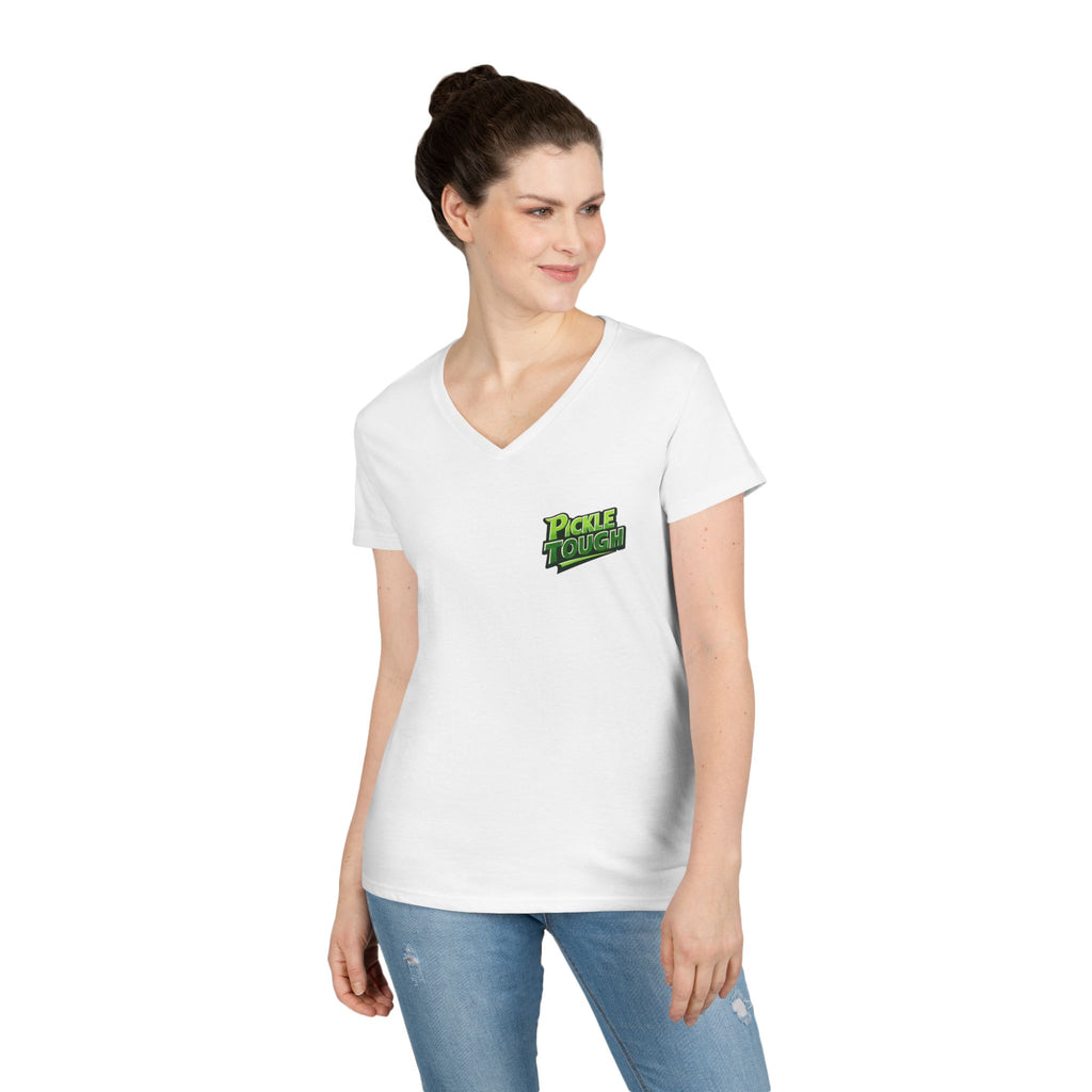 Pickle Tough Logo T-Shirt —  Ladies' V-Neck