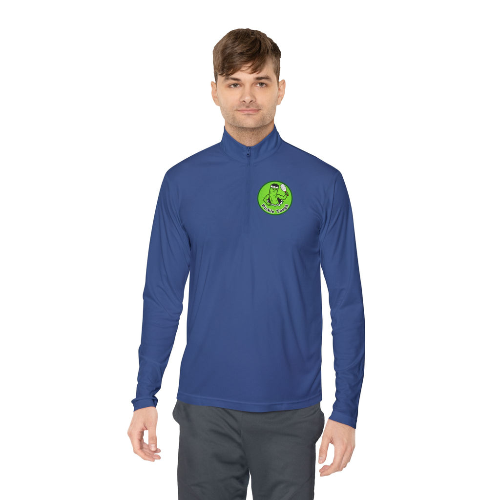 Pickle Man Retro Logo Quarter-Zip Pullover | Quarter-Zip Long Sleave Shirt Unisex