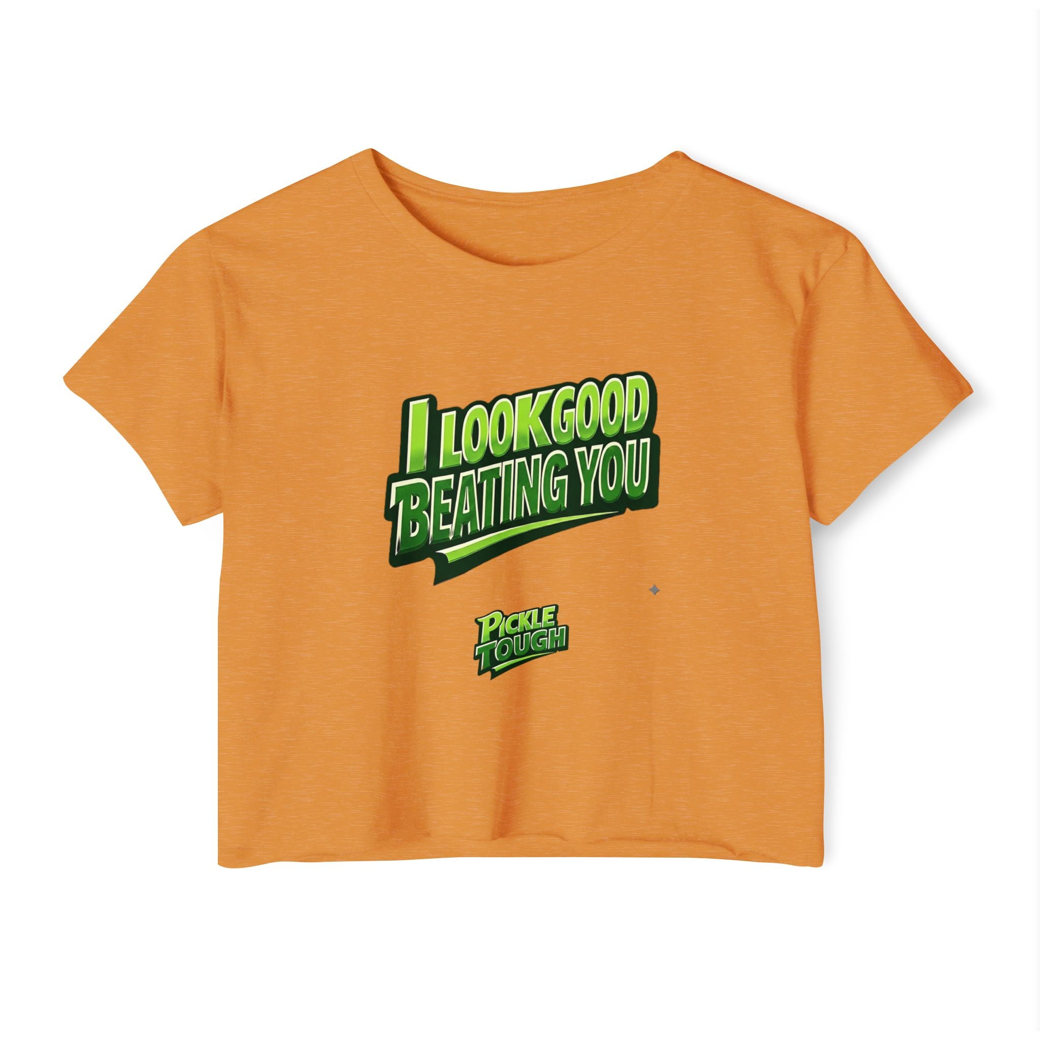 "I Look Good Beating You" Pickleball Crop Top
