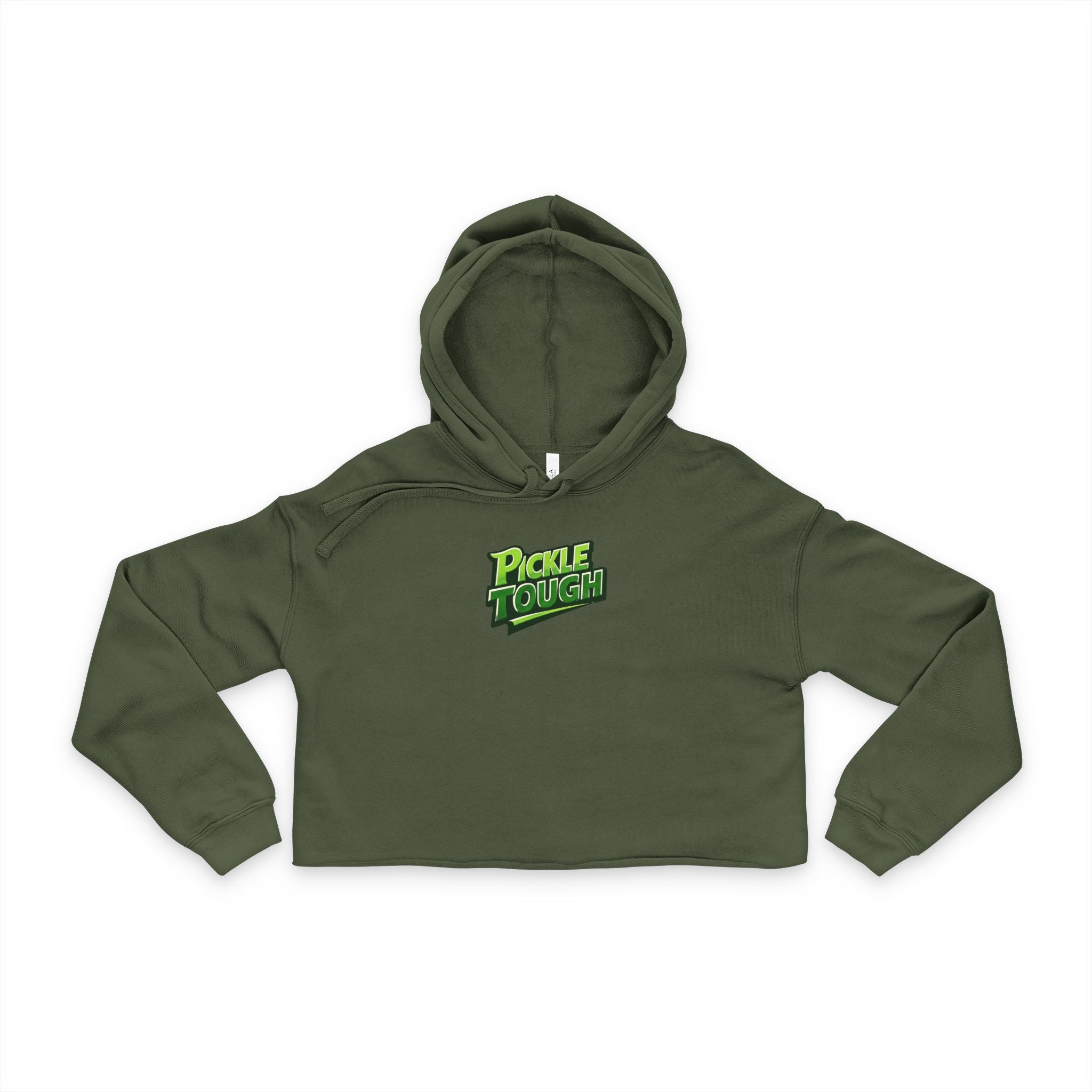 "Pickle Tough" Logo Pickleball  Hoodie- Women’s Cropped Hoodie Sweatshirt