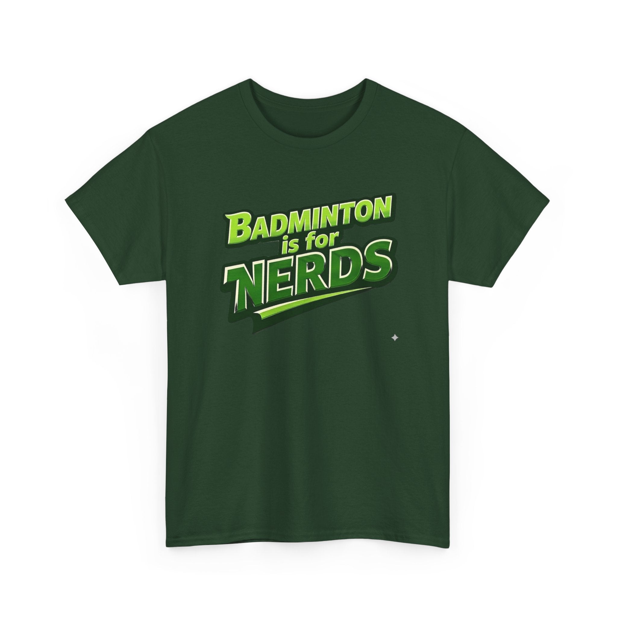 "Badminton is for Nerds" Pickleball T-Shirt — 100% Cotton Two Sided T-Shirt Unisex