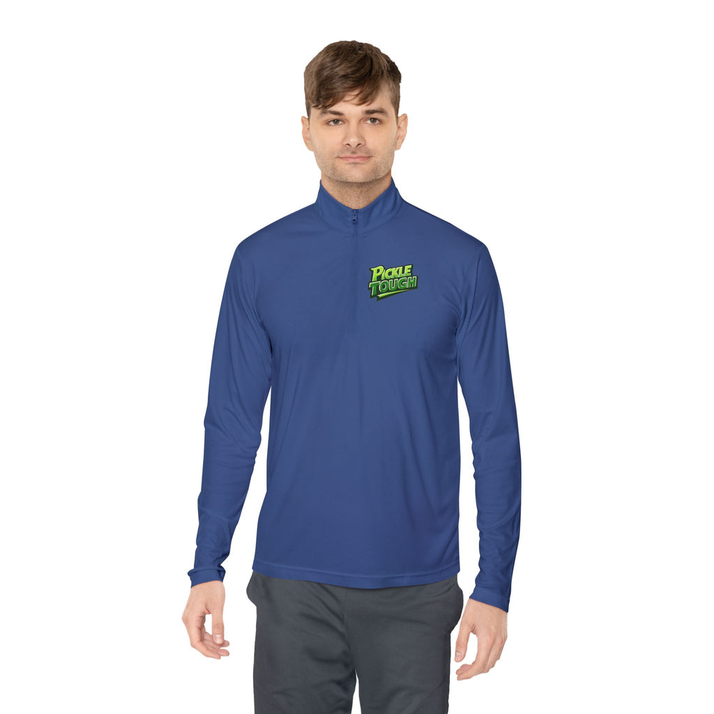 Pickle Tough Logo Quarter-Zip Pullover | Quarter-Zip Long Sleave Shirt Unisex