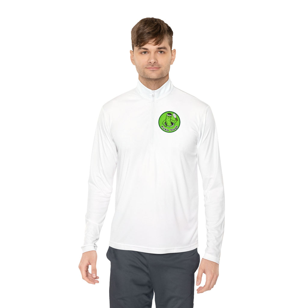 Pickle Man Retro Logo Quarter-Zip Pullover | Quarter-Zip Long Sleave Shirt Unisex