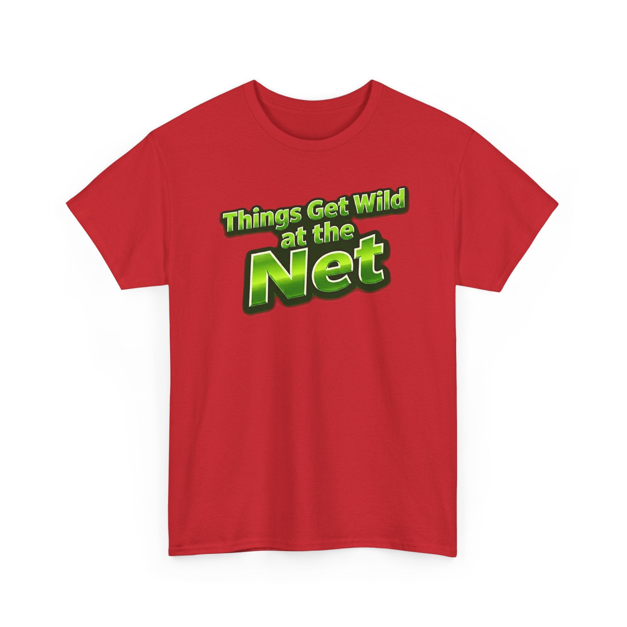 "Things Get Wild at the Net" Pickleball T-Shirt — 100% Cotton T-Shirt Unisex