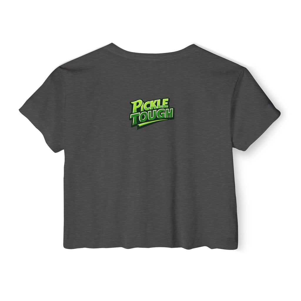 "I Look Good Beating You" Pickleball Two Sided Crop Top