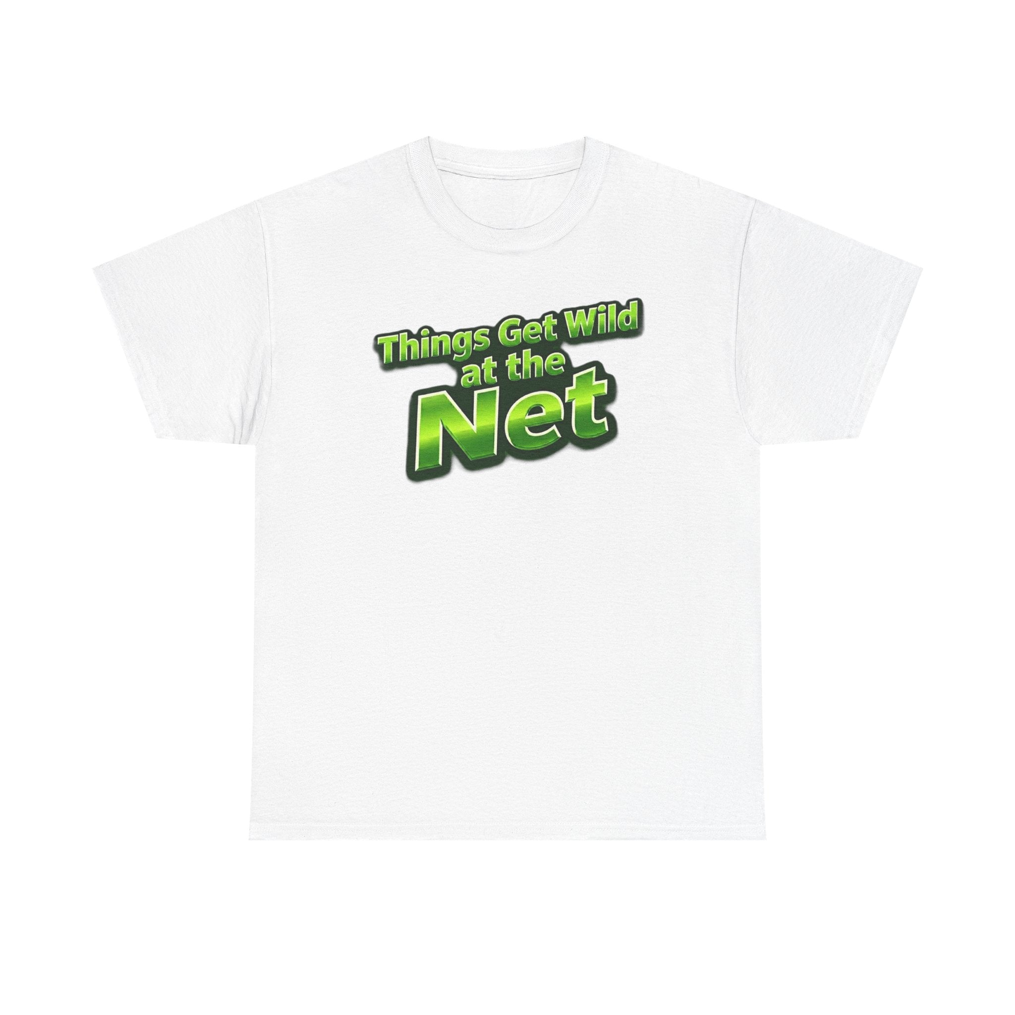 "Things Get Wild at the Net" Pickleball T-Shirt — 100% Cotton T-Shirt Unisex