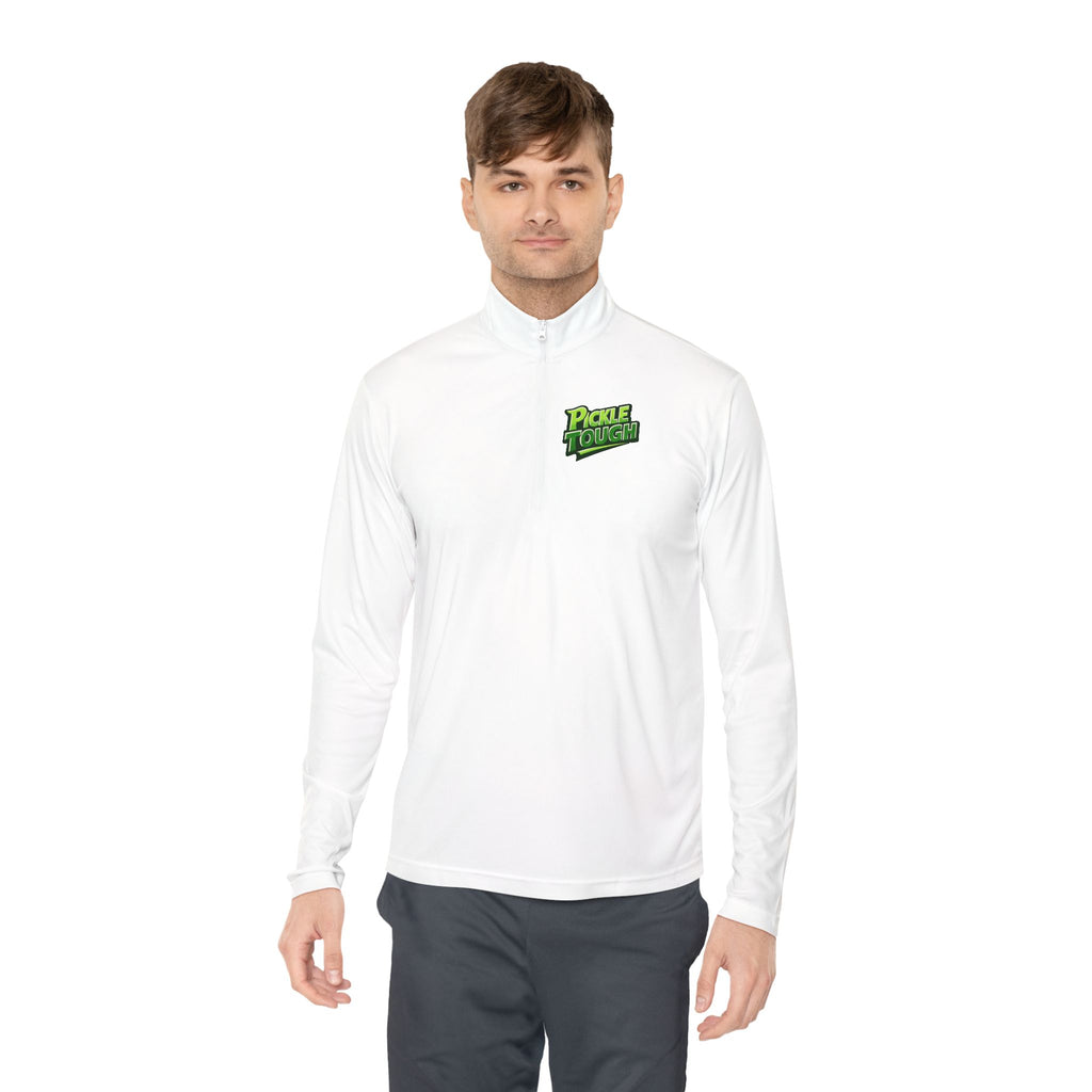 Pickle Tough Logo Quarter-Zip Pullover | Quarter-Zip Long Sleave Shirt Unisex