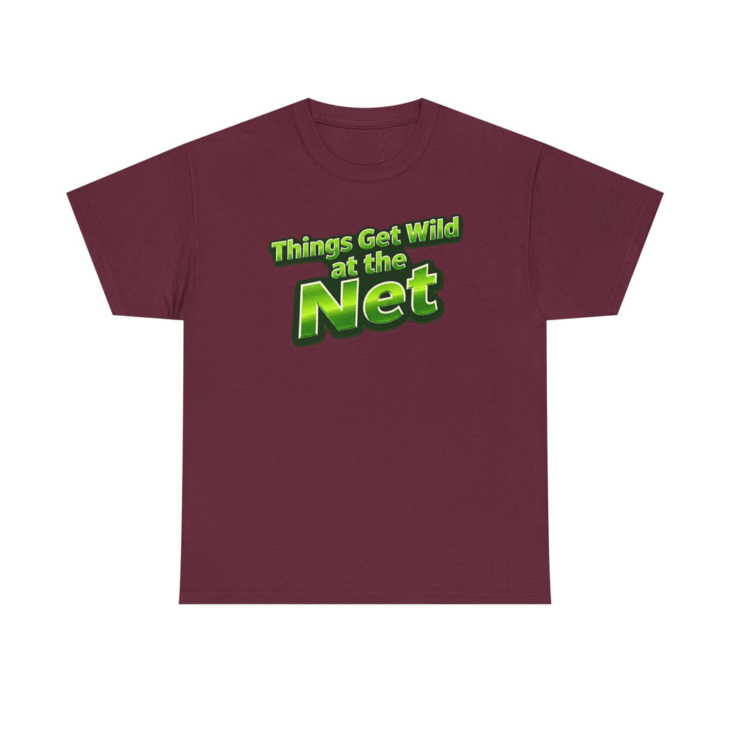 "Things Get Wild at the Net" Pickleball T-Shirt — 100% Cotton T-Shirt Unisex