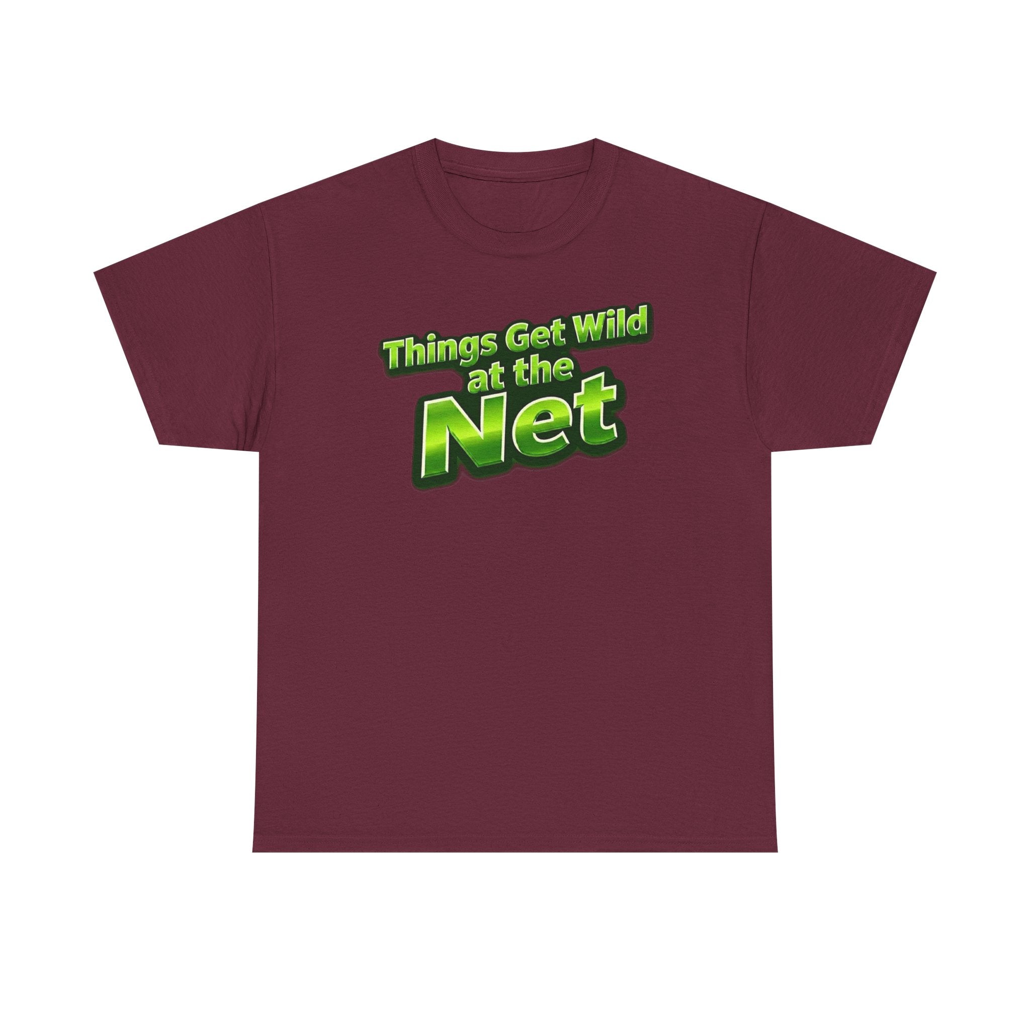 "Things Get Wild at the Net" Pickleball T-Shirt — 100% Cotton T-Shirt Unisex
