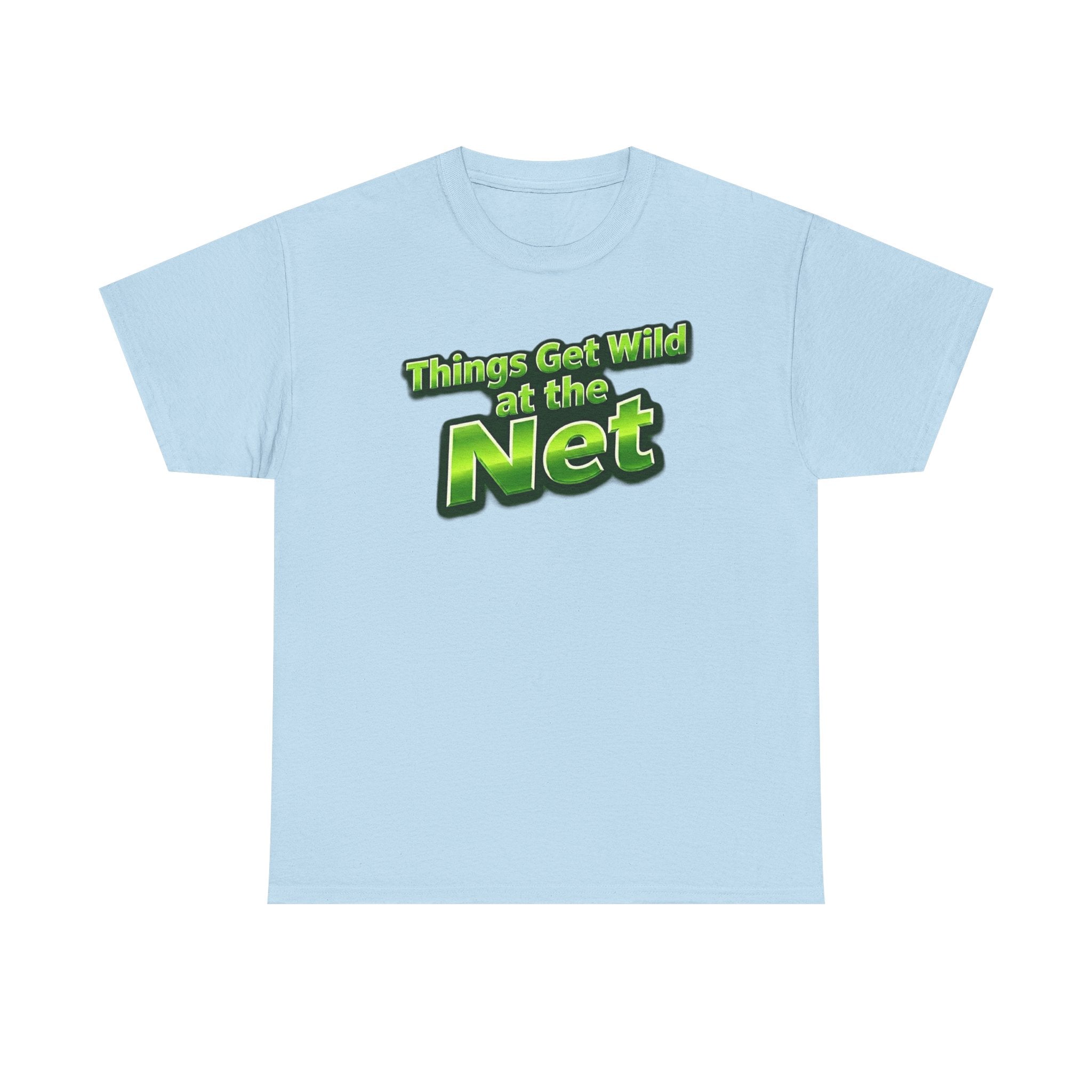 "Things Get Wild at the Net" Pickleball T-Shirt — 100% Cotton T-Shirt Unisex