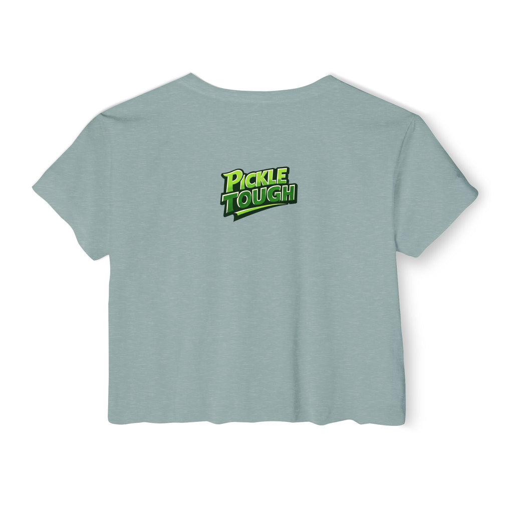 "I Look Good Beating You" Pickleball Two Sided Crop Top