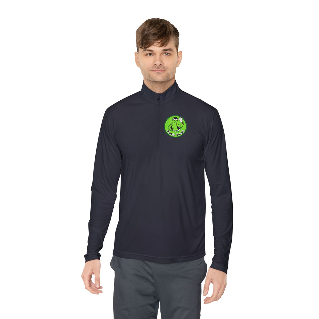 Pickle Man Retro Logo Quarter-Zip Pullover | Quarter-Zip Long Sleave Shirt Unisex