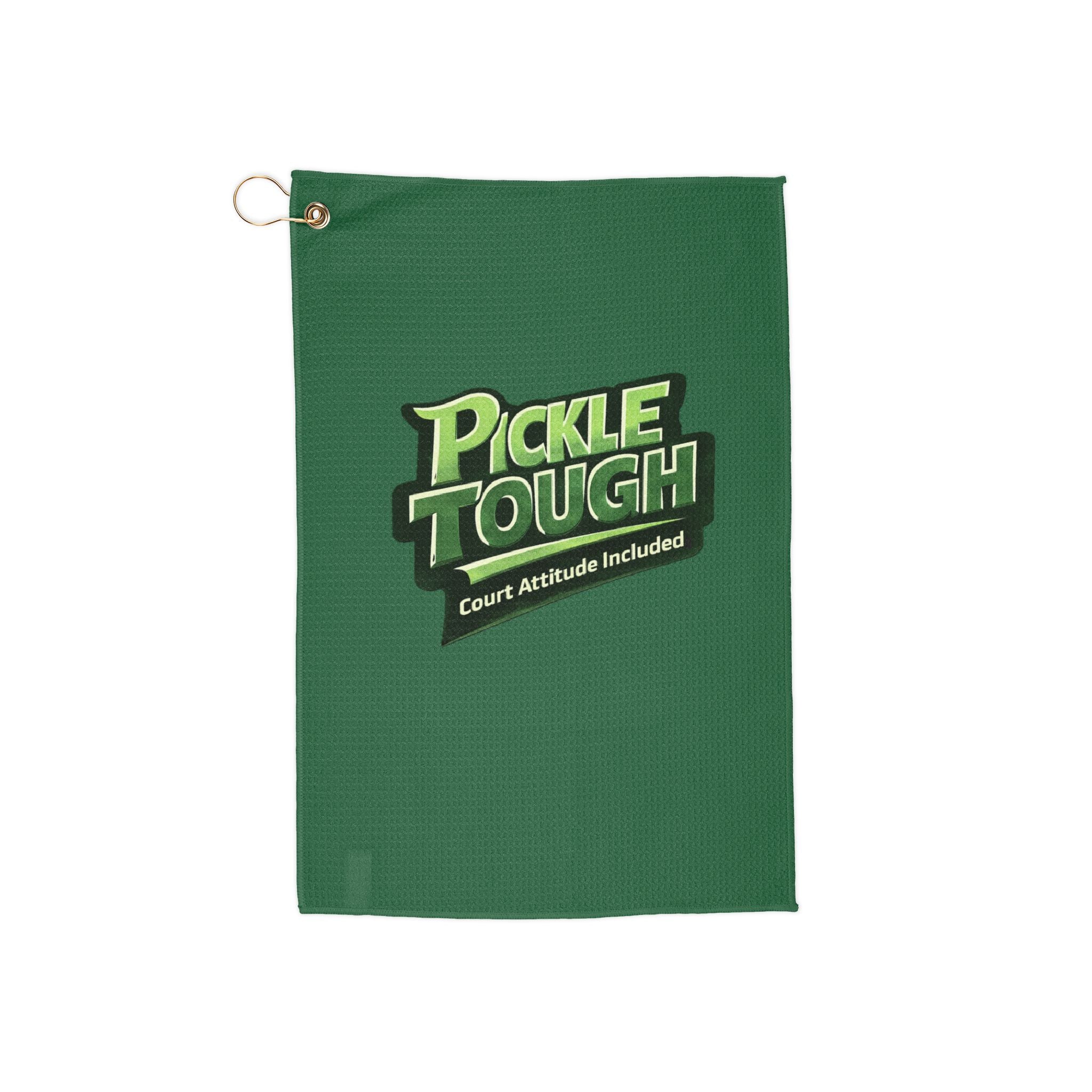 Pickle Tough Logo Pickleball Towel — Golf Towel