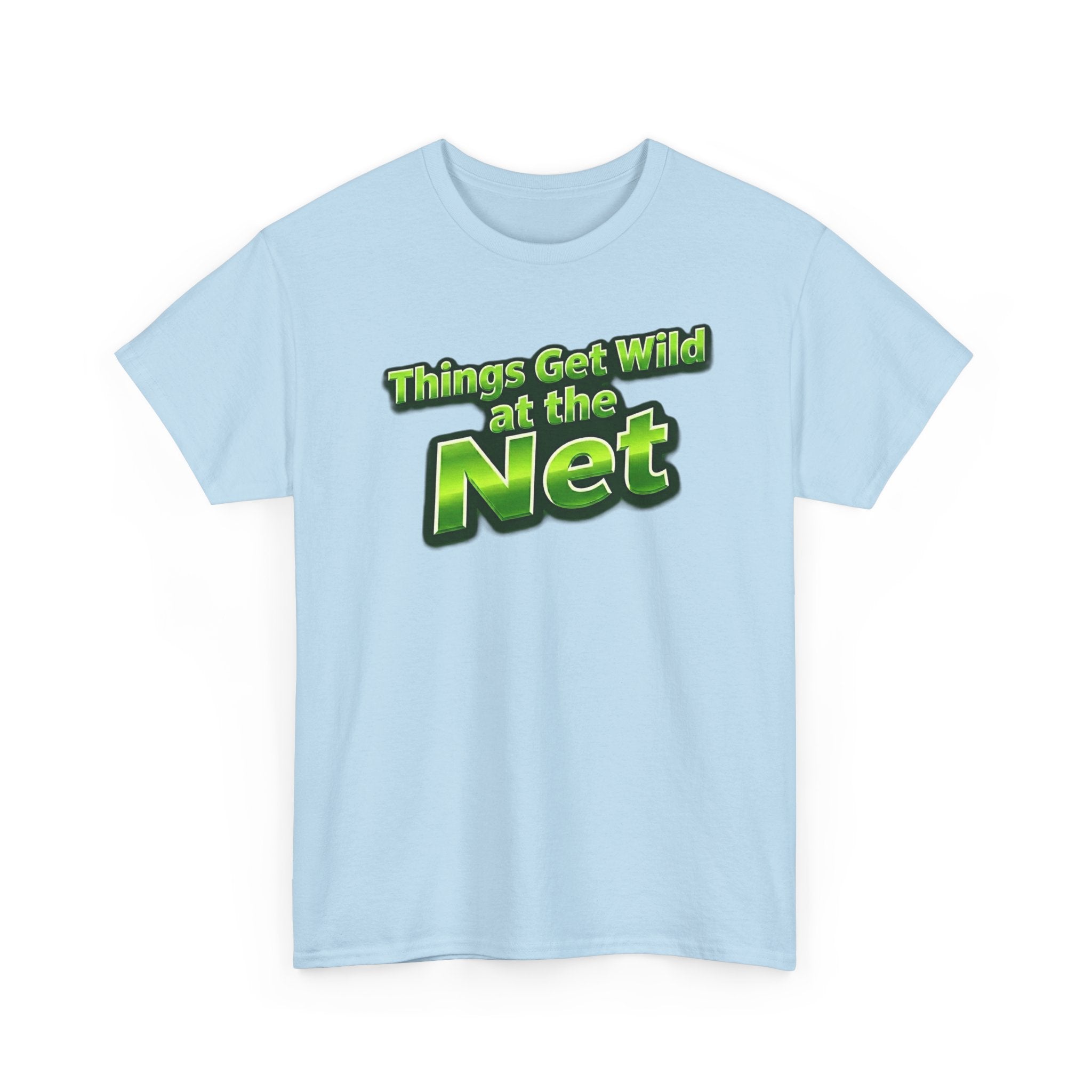 "Things Get Wild at the Net" Pickleball T-Shirt — 100% Cotton T-Shirt Unisex