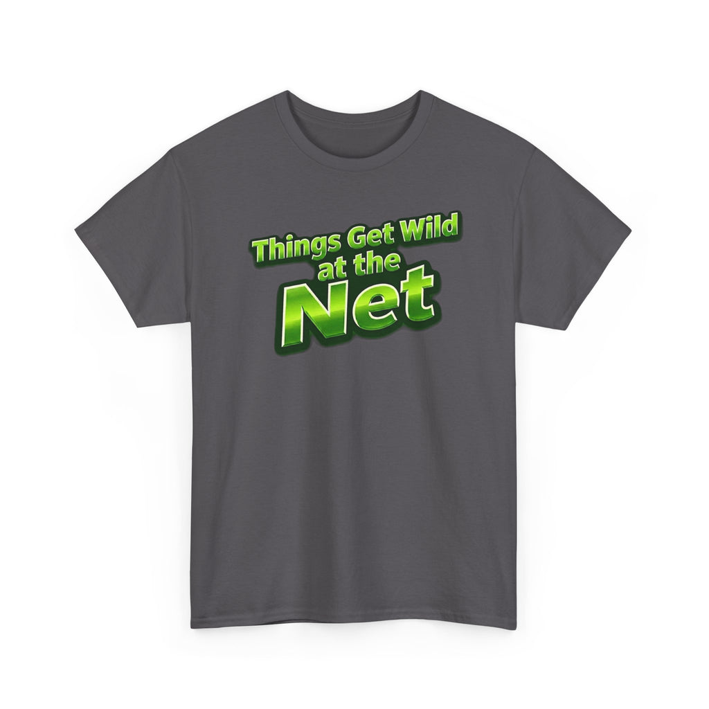 "Things Get Wild at the Net" Pickleball T-Shirt — 100% Cotton T-Shirt Unisex