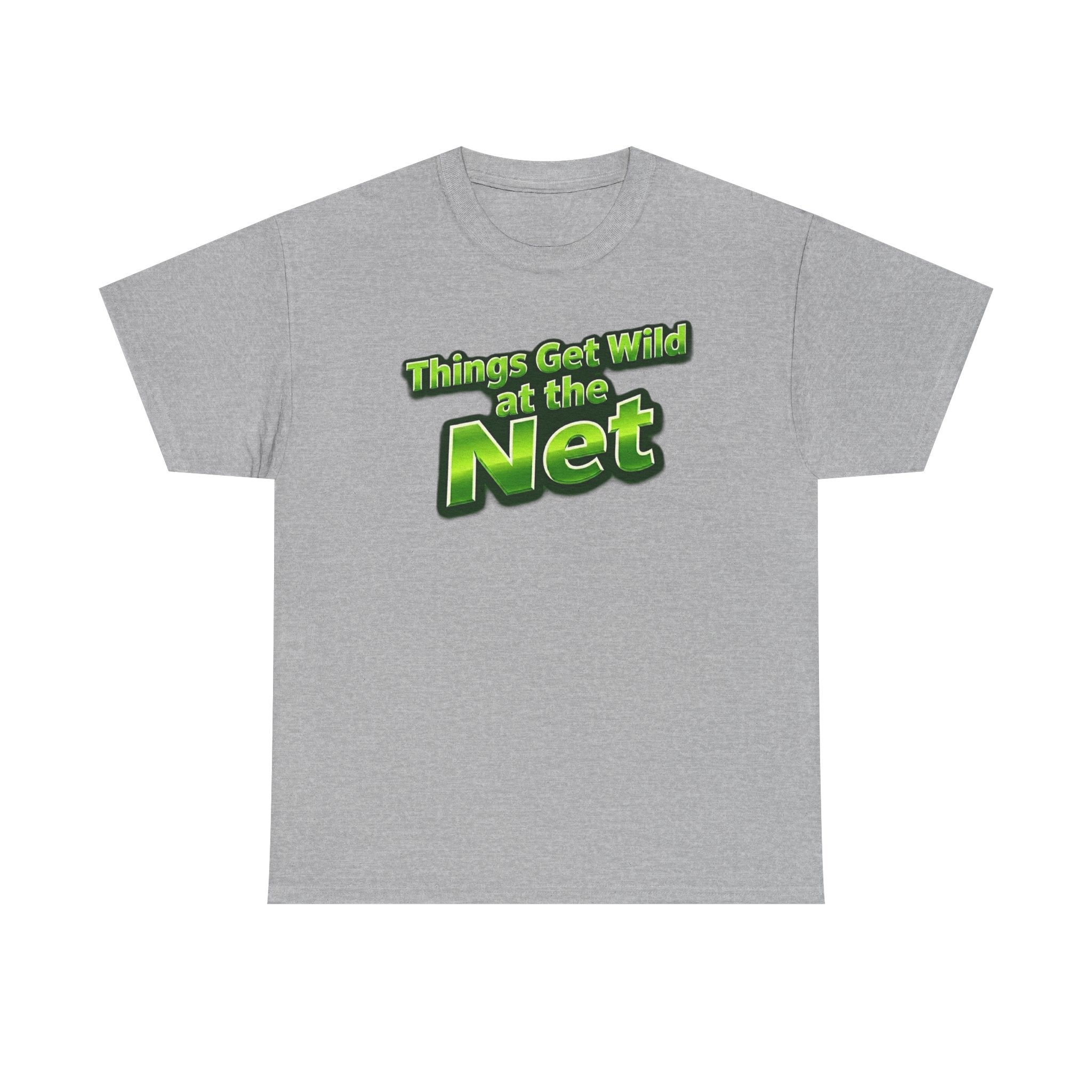 "Things Get Wild at the Net" Pickleball T-Shirt — 100% Cotton T-Shirt Unisex