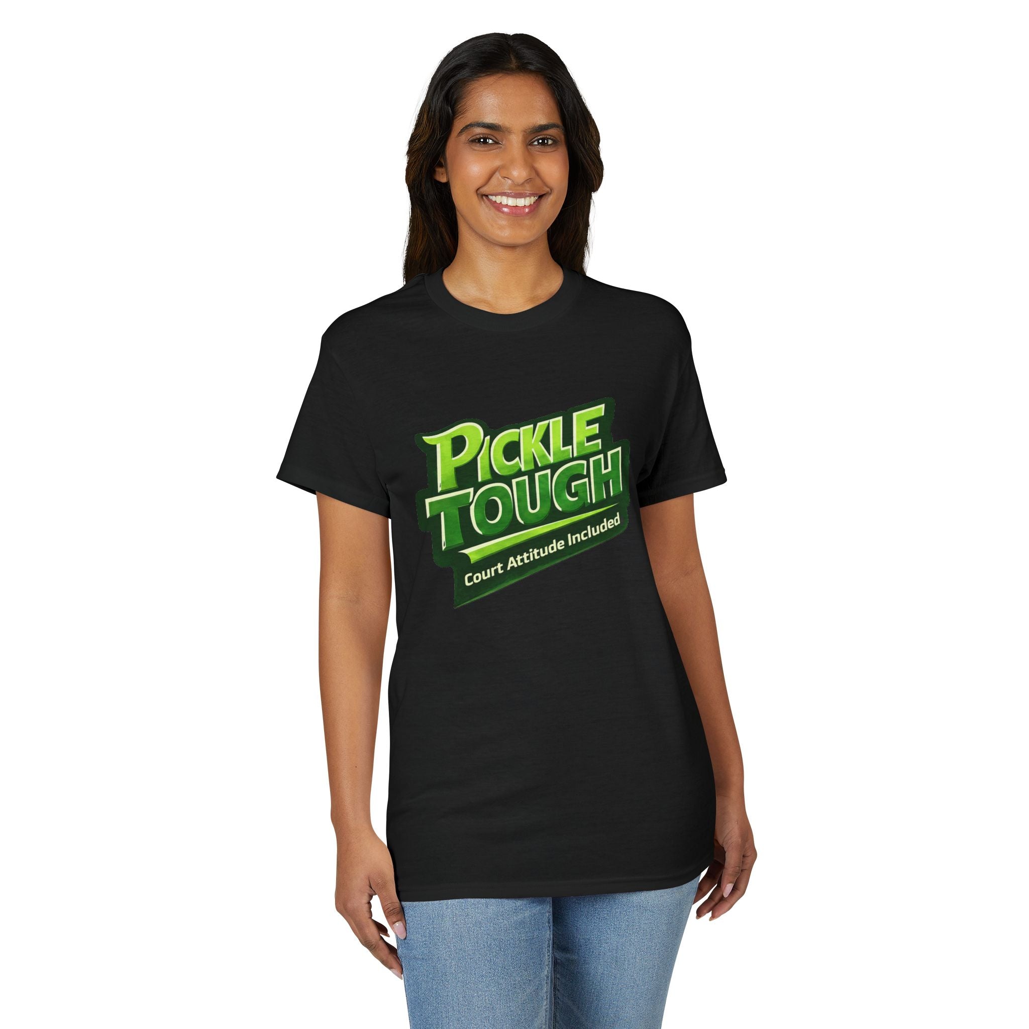 “Pickle Tough: Court Attitude Included” Pickleball T-Shirt- Unisex DryBlend® T-Shirt
