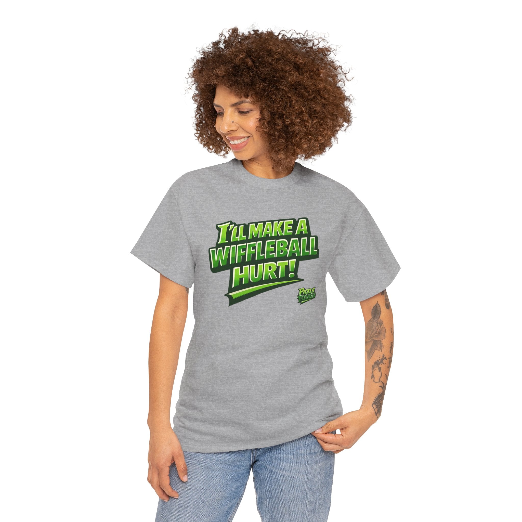 "I’ll Make a Wiffleball Hurt"  Pickleball T-Shirt - 100% Cotton T-Shirt Unisex