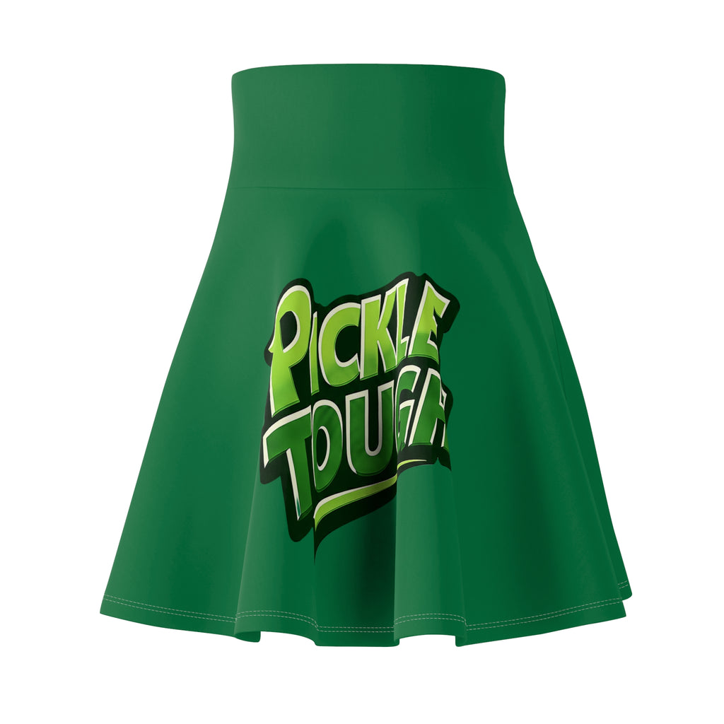 Pickle Tough Logo Pickleball Skirt —AOP Women's Skater Skirt