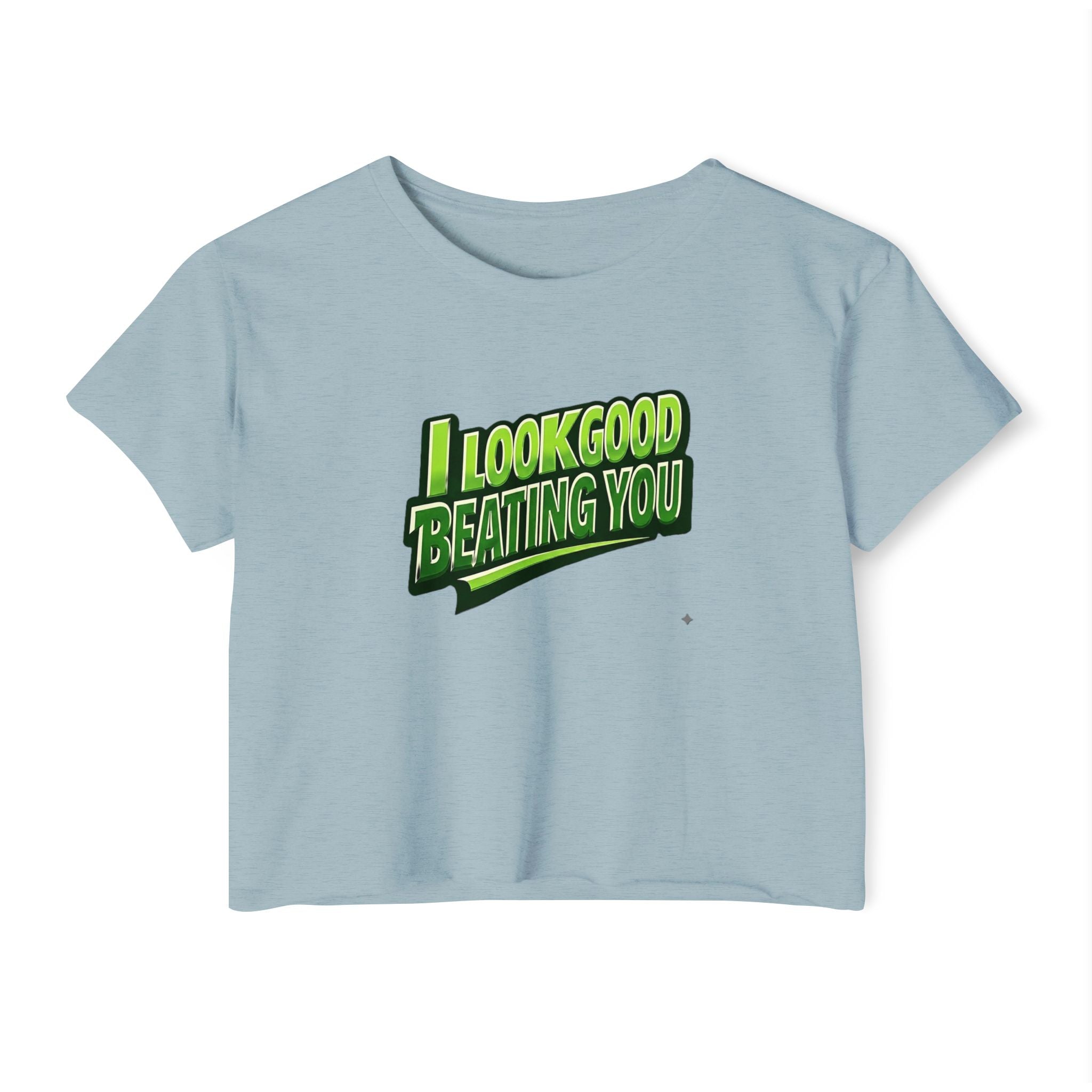"I Look Good Beating You" Pickleball Two Sided Crop Top