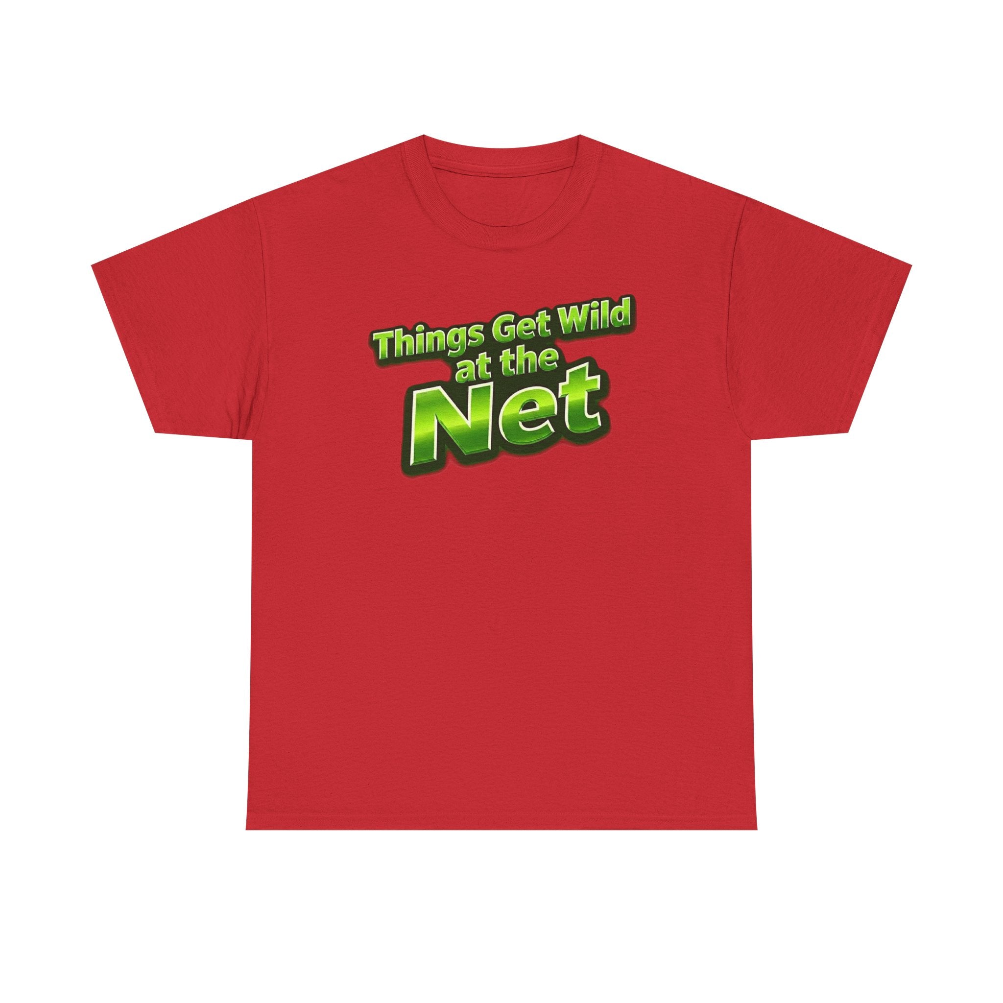"Things Get Wild at the Net" Pickleball T-Shirt — 100% Cotton T-Shirt Unisex