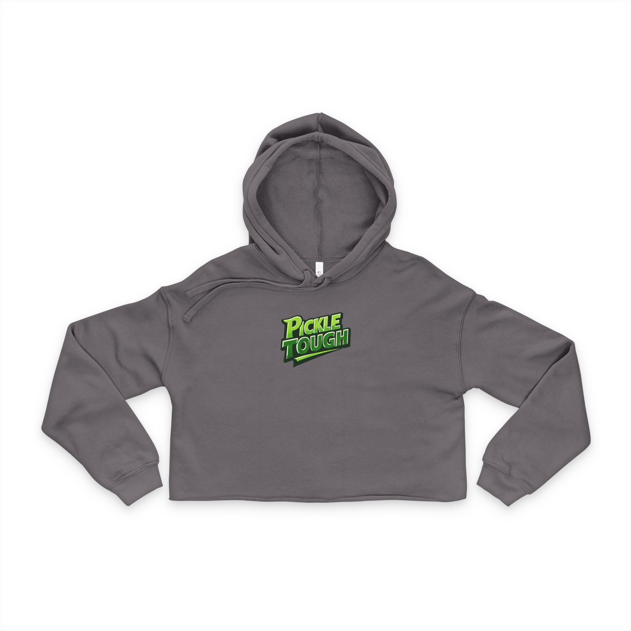 "Pickle Tough" Logo Pickleball  Hoodie- Women’s Cropped Hoodie Sweatshirt