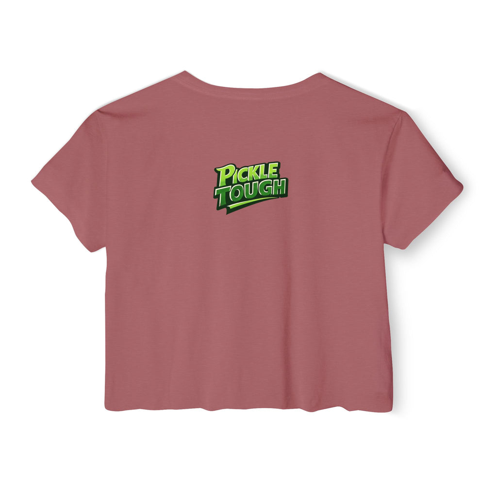 "I Look Good Beating You" Pickleball Two Sided Crop Top