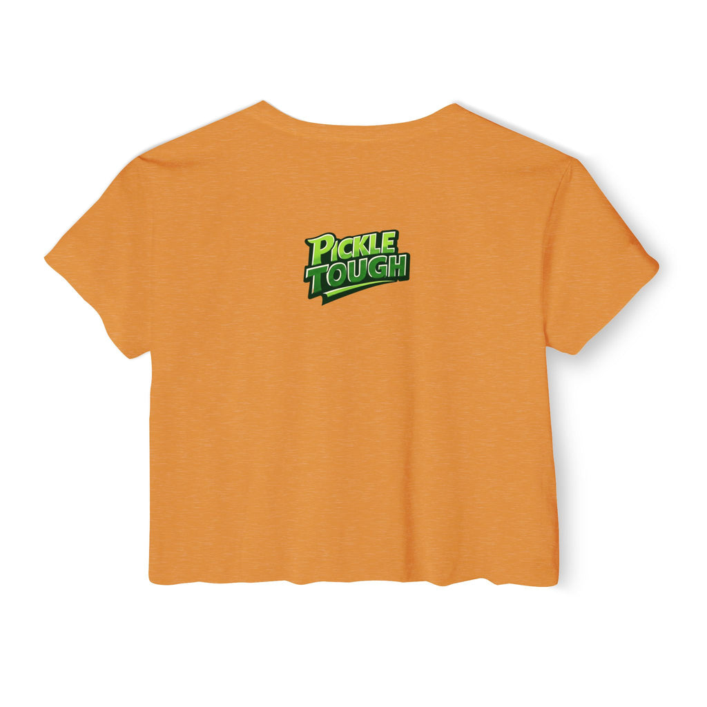 "I Look Good Beating You" Pickleball Two Sided Crop Top