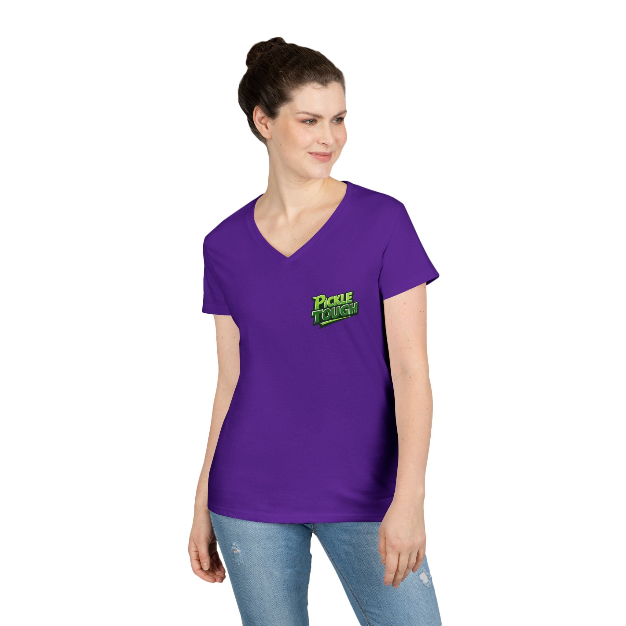 Pickle Tough Logo T-Shirt —  Ladies' V-Neck