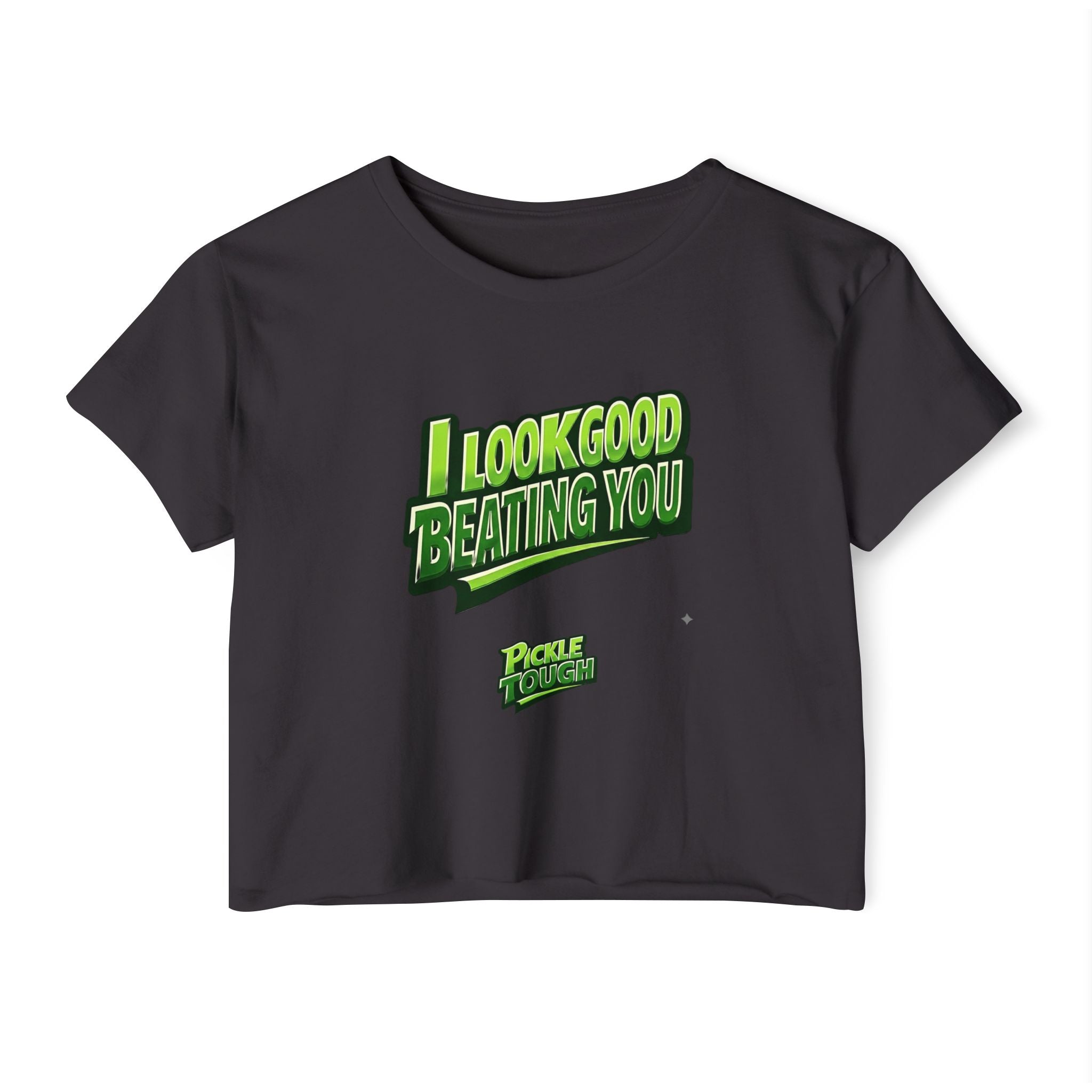 "I Look Good Beating You" Pickleball Crop Top