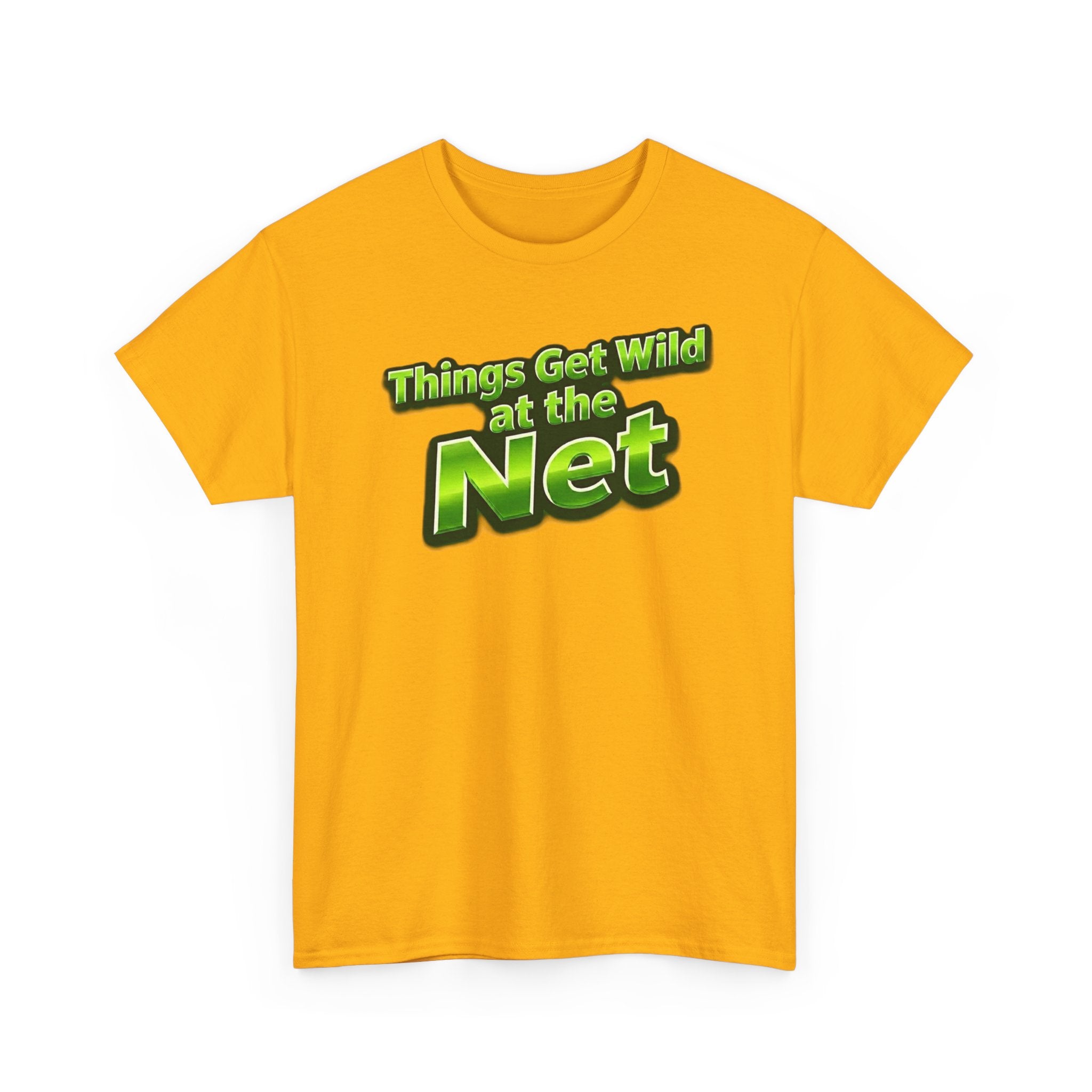 "Things Get Wild at the Net" Pickleball T-Shirt — 100% Cotton T-Shirt Unisex