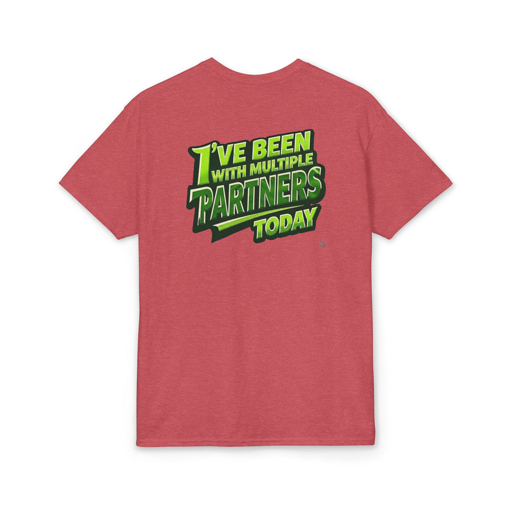 “I’ve Been With Multiple Partners Today” Pickleball T-Shirt — Unisex DryBlend® T-Shirt Two Sided