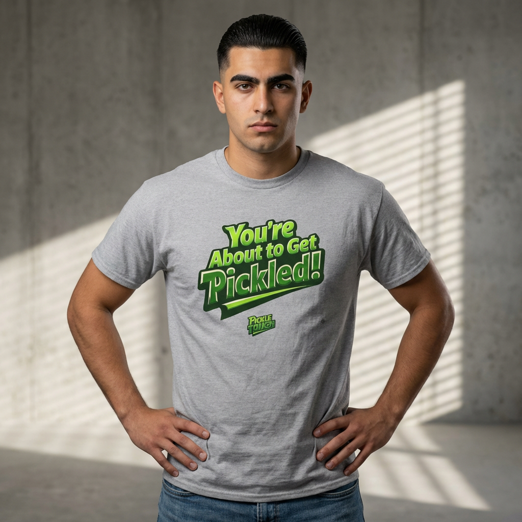 "You're About to Get Pickled!" Pickleball T-Shirt- Unisex DryBlend® T-Shirt