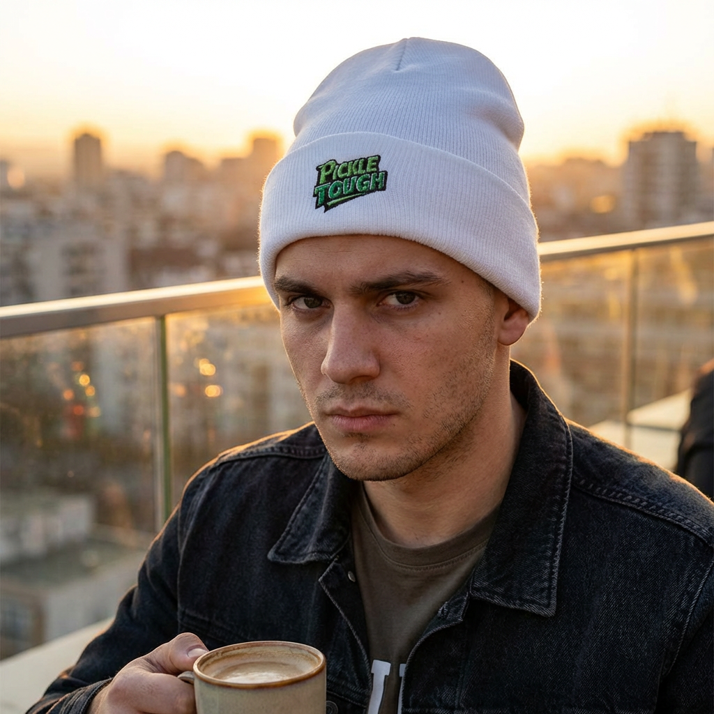Pickle Tough Logo Beanie — Classic Knit Winter Hat
