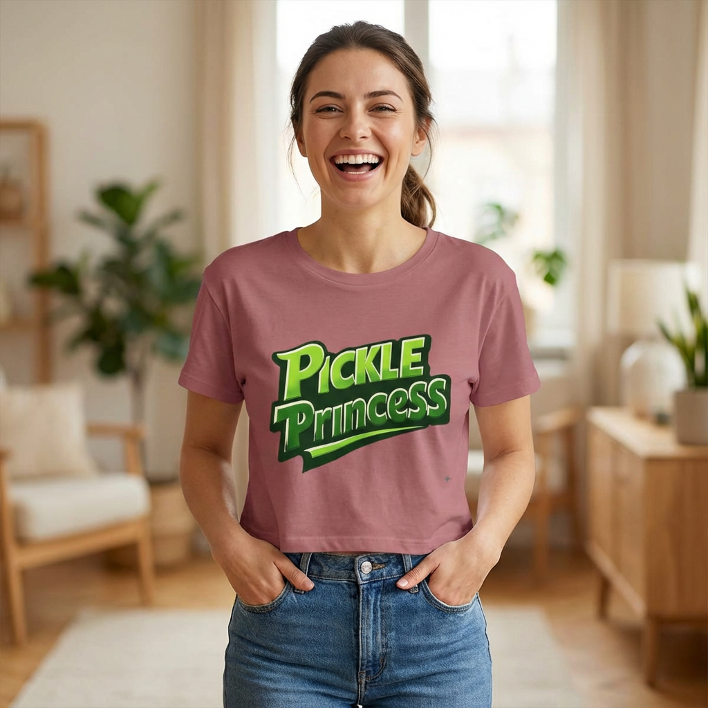Pickle Princess Crop Top — Women's Festival Graphic Tee