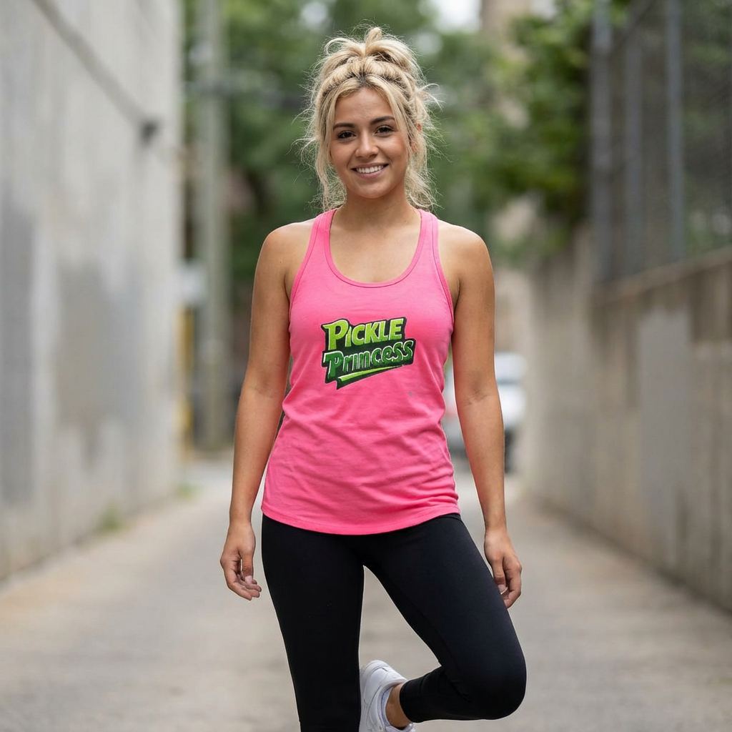 "Pickle Princess" Pickleball Tank Top- Women's Ideal Racerback Tank