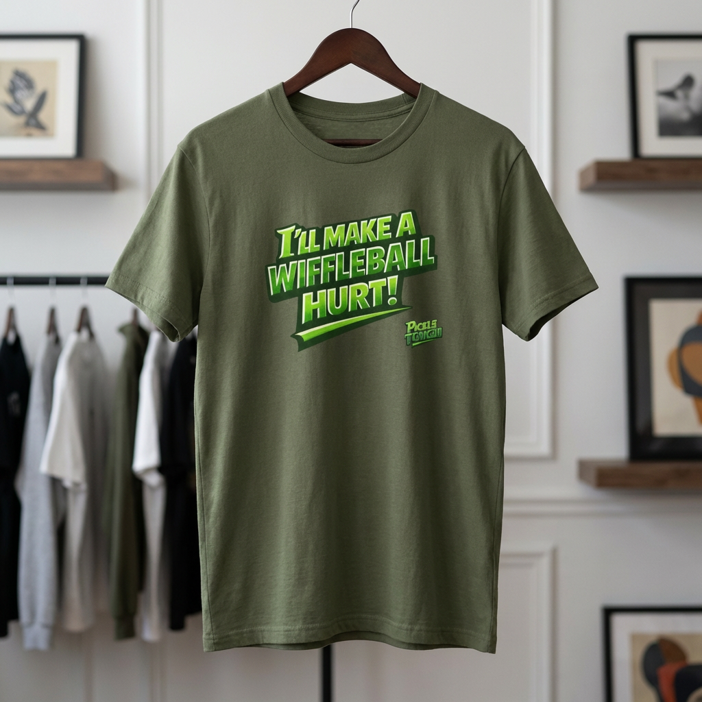 "I’ll Make a Wiffleball Hurt"  Pickleball T-Shirt - 100% Cotton T-Shirt Unisex
