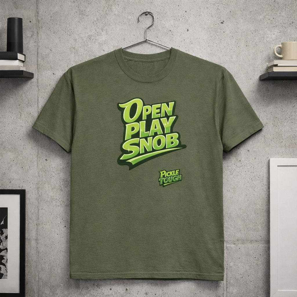 "Open Play Snob" Pickleball T-Shirt- 100% Cotton T-Shirt Unisex