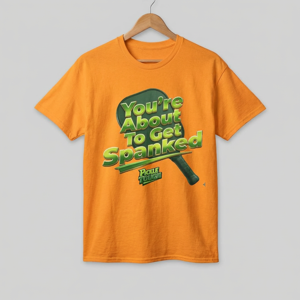 "You're About To Get Spanked" Pickleball T-Shirt — Unisex DryBlend® T-Shirt