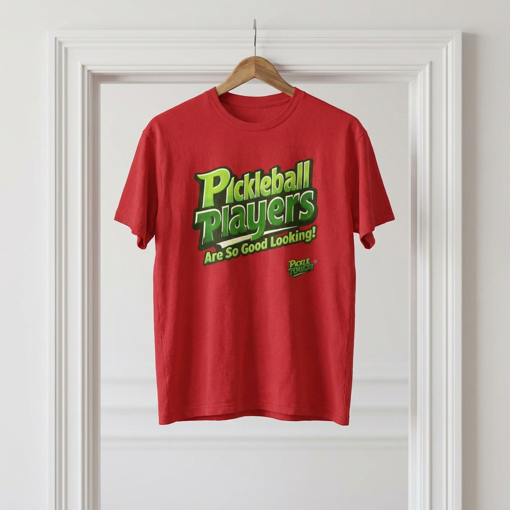 "Pickleball Players Are So Good Looking"" Pickleball T-Shirt — 100% Cotton T-Shirt Unisex