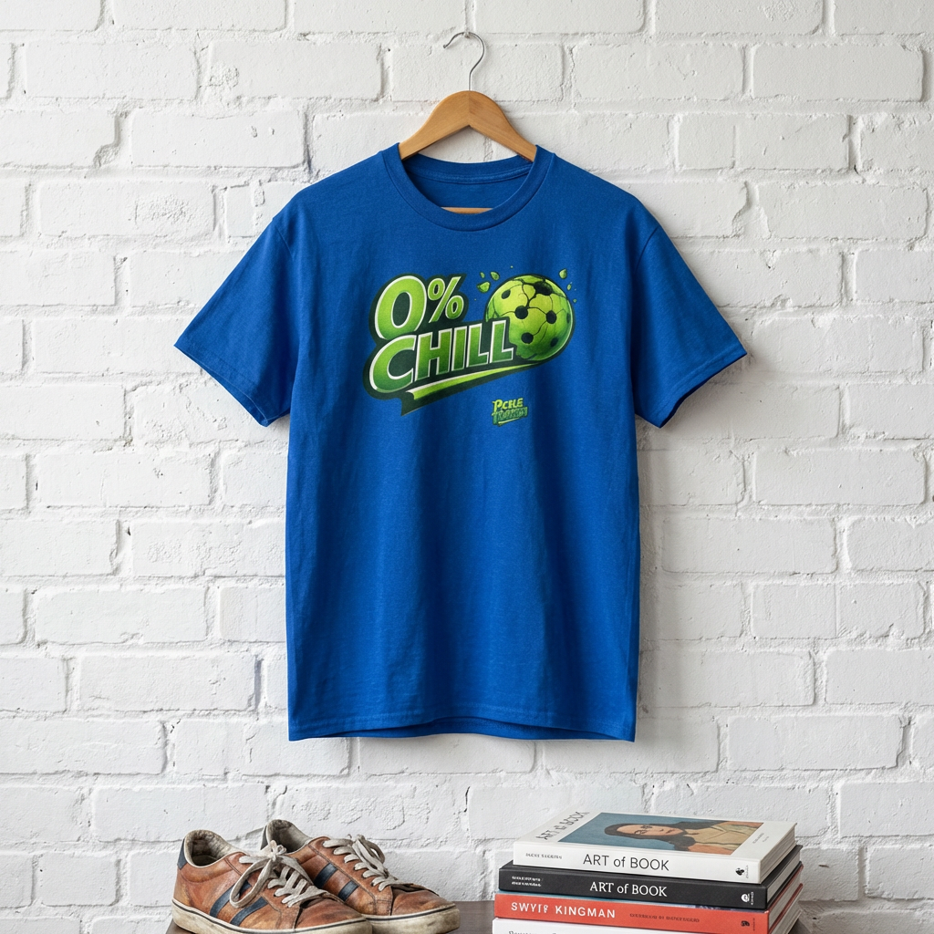 "0% Chill" Pickleball T-Shirt- 100% Cotton T-Shirt Unisex