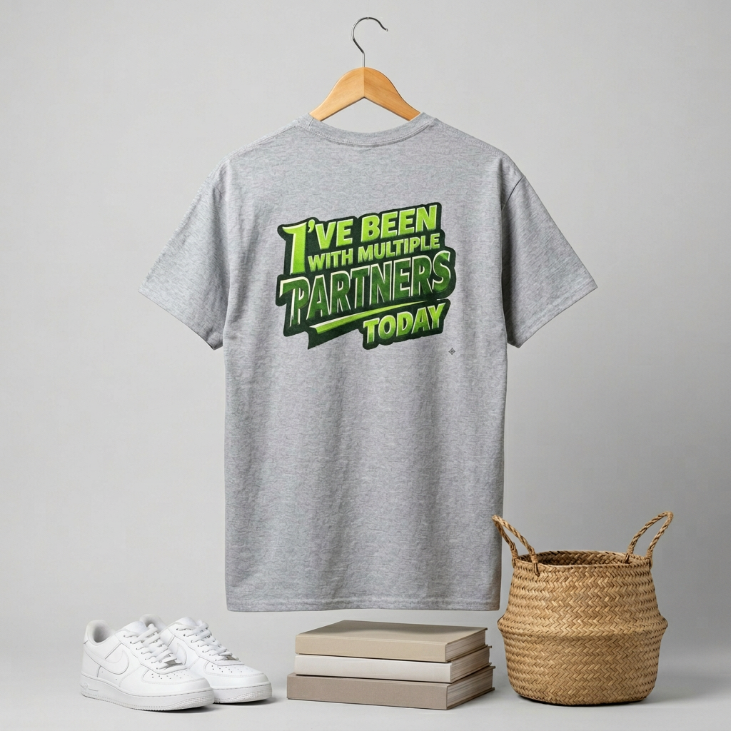 “I’ve Been With Multiple Partners Today” Pickleball T-Shirt — Unisex DryBlend® T-Shirt Two Sided
