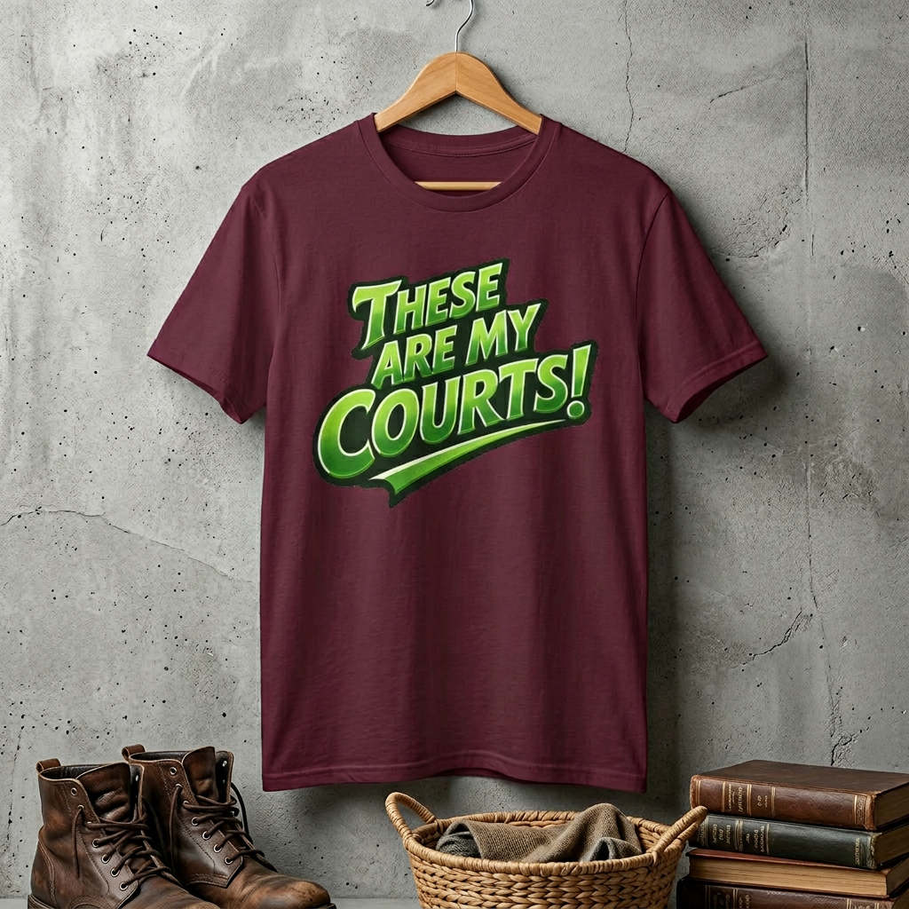 "These Are My Courts!" Pickleball T-Shirt — Unisex DryBlend® Two Sided T-Shirt