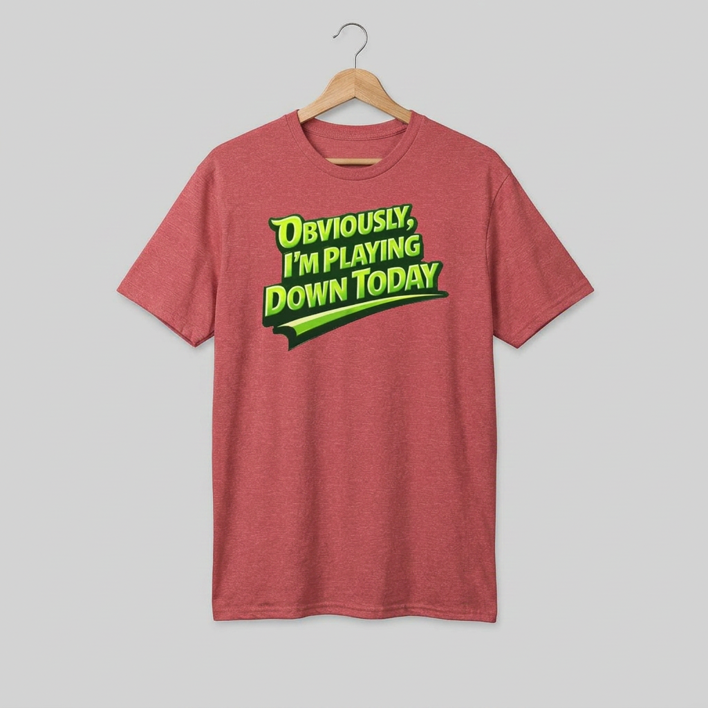 "Obviously, I'm Playing Down Today" Pickleball T-Shirt- Unisex DryBlend® Two Sided T-Shirt