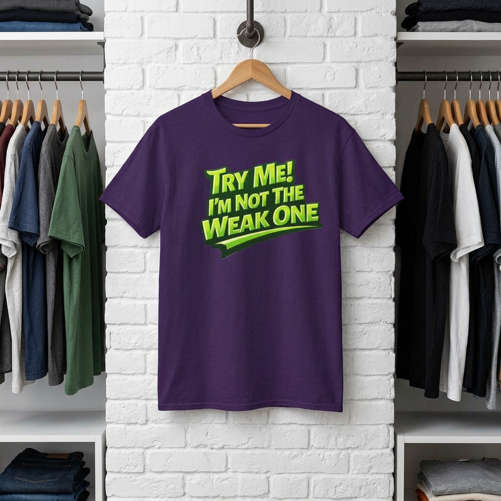 "Try Me! I'm Not The Weak One" Pickleball T-Shirt — Unisex DryBlend® Two Sided T-Shirt