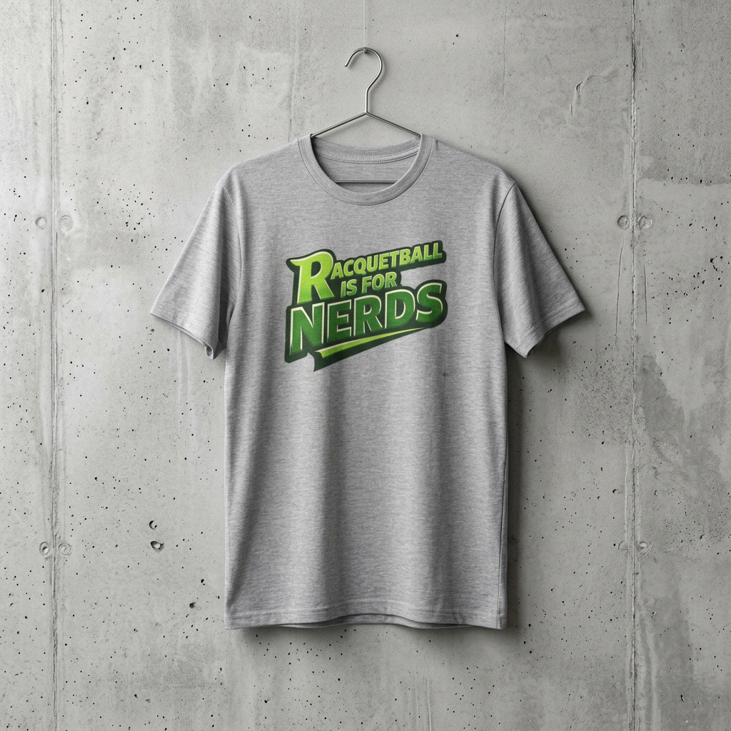 "Racquetball  Is for Nerds" Pickleball T-Shirt — 100% Cotton Two Sided T-Shirt Unisex